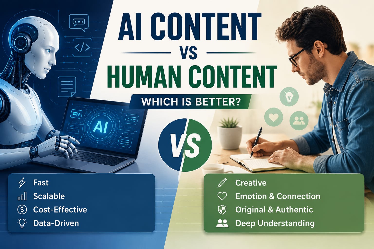 AI Content vs Human Content: Which One Is Better in 2026?